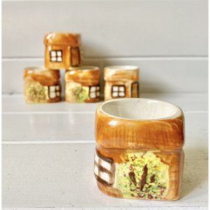 Vintage Price Kensington Ye Olde Cottage Ware Egg Cups, Set of 5